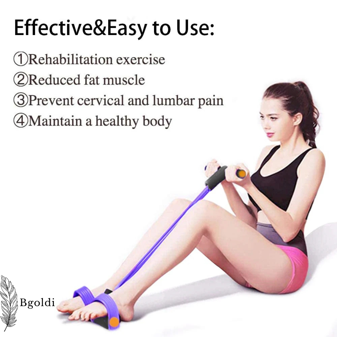 6-Tube Pedal Resistance Band β Multifunction Elastic Fitness Puller for Strength & Arm Training