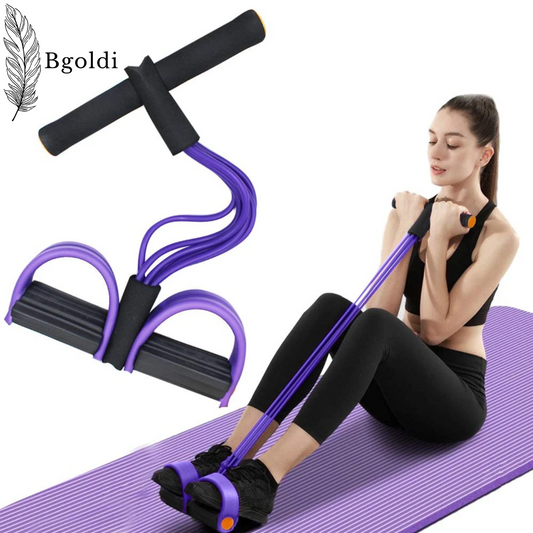 6-Tube Pedal Resistance Band – Multifunction Elastic Fitness Puller for Strength & Arm Training