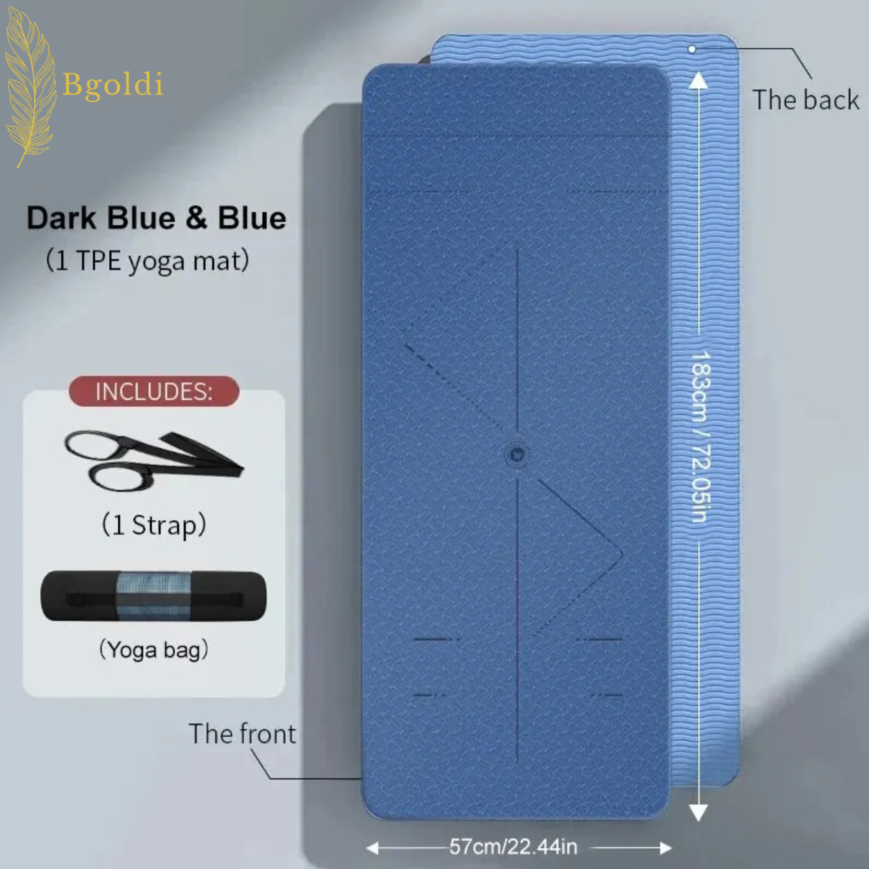 Yoga Mat – Non-Slip, Eco-Friendly, With Bag and Strap