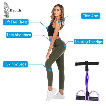 6-Tube Pedal Resistance Band – Multifunction Elastic Fitness Puller for Strength & Arm Training