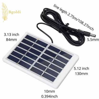 Mini 6V USB Solar Panel Charger – 1.2W Monocrystalline with Long Cable for DIY & Outdoor Projects