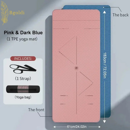 Yoga Mat – Non-Slip, Eco-Friendly, With Bag and Strap