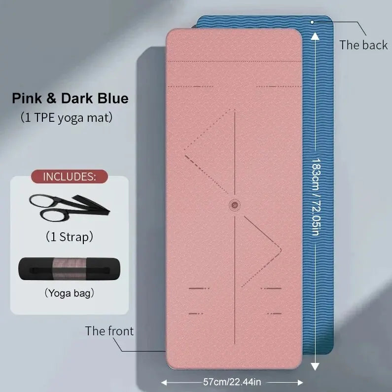 Yoga Mat – Non-Slip, Eco-Friendly, With Bag and Strap